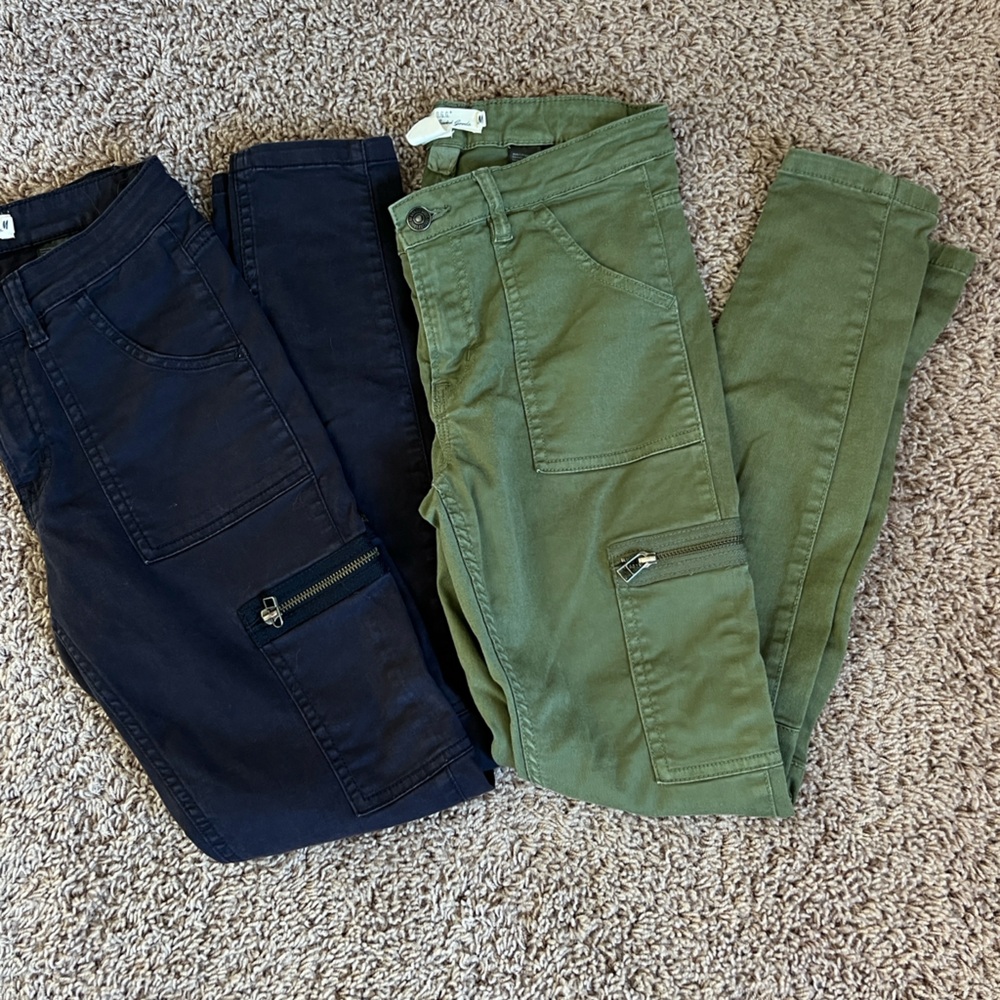 H&M Green & Blue Pants Size 4